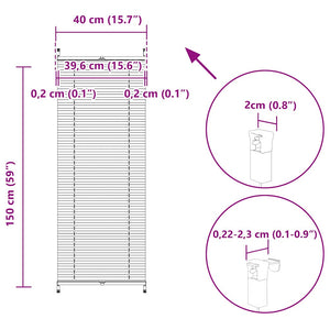 Σύστημα Σκίασης Πλισέ Λευκό 40 x 150 εκ. - PAKOBAZAAR