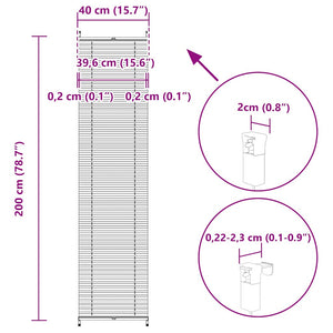 Σύστημα Σκίασης Πλισέ Λευκό 40 x 200 εκ. - PAKOBAZAAR