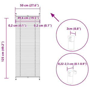 Πλισέ ρόλερ σκίασης 50x125cm Λευκό - Pakobazaar