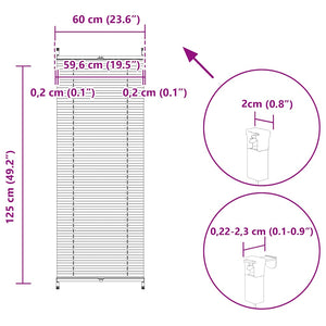 Πλισέ ρόλερ σκίασης 60x125cm Λευκό - PAKOBAZAAR