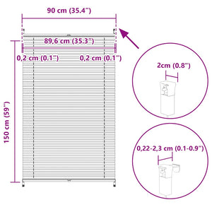 Πλισέ ρόλερ σκίασης 90x150cm Λευκό - PAKOBAZAAR