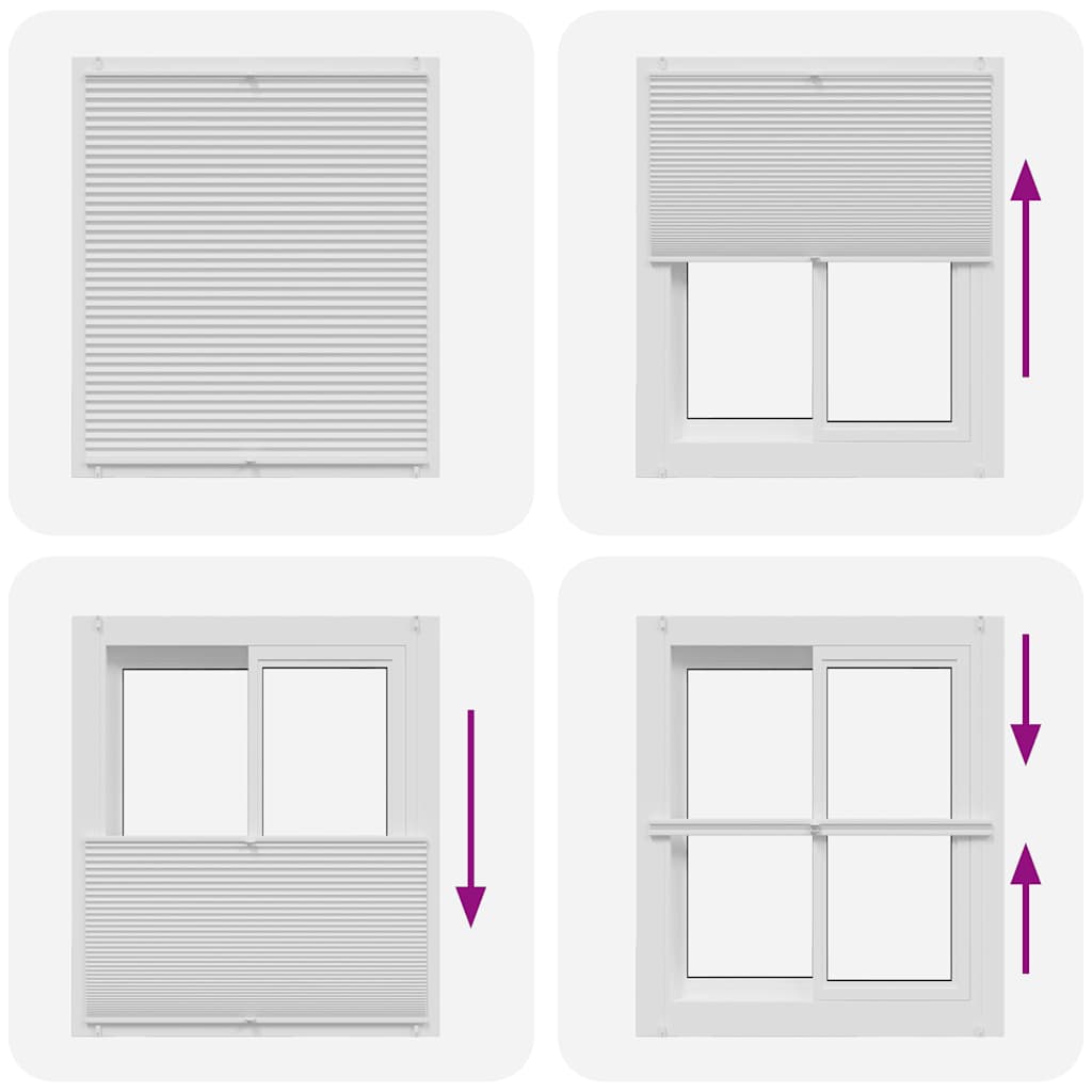 Σύστημα Σκίασης Πλισέ Λευκό 100 x 150 εκ. - PAKOBAZAAR