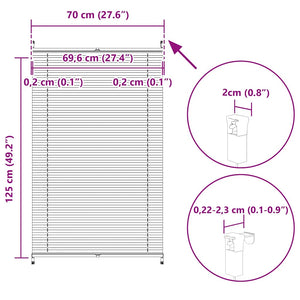 Πλισέ ρόλερ σκίασης 70x125cm Κρεμ - PAKOBAZAAR