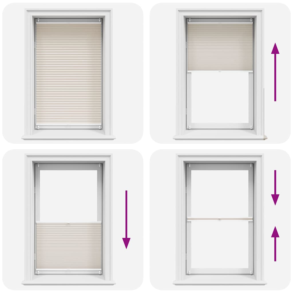 Σύστημα Σκίασης Πλισέ Κρεμ 70 x 150 εκ. - PAKOBAZAAR