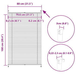 Σύστημα Σκίασης Πλισέ Κρεμ 80 x 100 εκ. - Pakobazaar