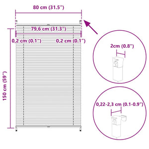 Πλισέ ρόλερ σκίασης 80x150cm Κρεμ - Pakobazaar