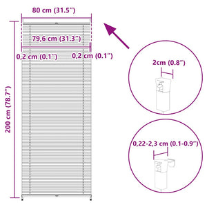 Σύστημα Σκίασης Πλισέ Κρεμ 80 x 200 εκ.