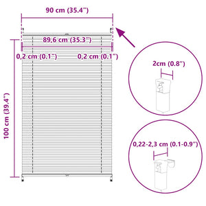Σύστημα Σκίασης Πλισέ Κρεμ 90 x 100 εκ. - PAKOBAZAAR