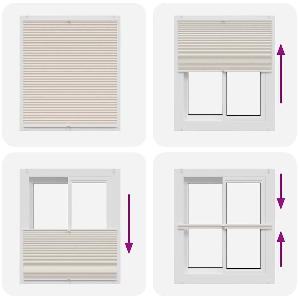 Σύστημα Σκίασης Πλισέ Κρεμ 100 x 125 εκ. - PAKOBAZAAR