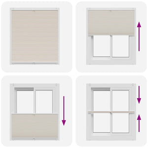 Σύστημα Σκίασης Πλισέ Κρεμ 100 x 125 εκ. - PAKOBAZAAR