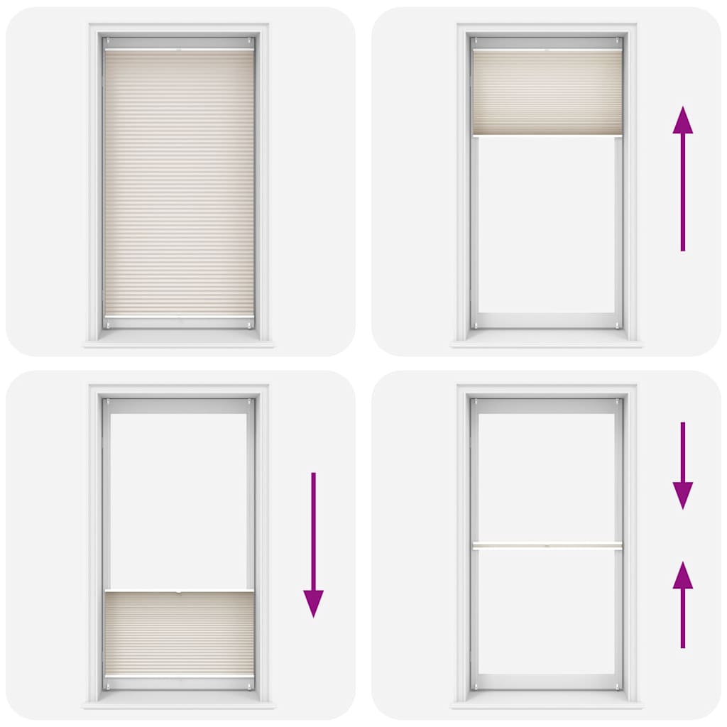 Σύστημα Σκίασης Πλισέ Κρεμ 100 x 200 εκ. - PAKOBAZAAR