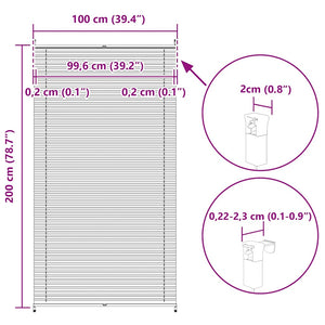 Σύστημα Σκίασης Πλισέ Κρεμ 100 x 200 εκ. - PAKOBAZAAR