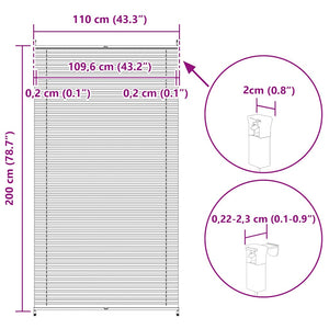 Σύστημα Σκίασης Πλισέ Κρεμ 110 x 200 εκ. - PAKOBAZAAR