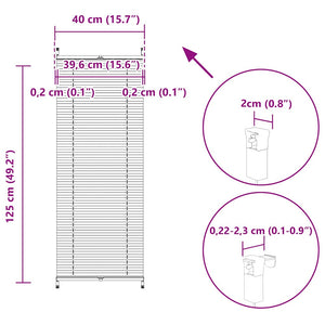 Πλισέ ρόλερ σκίασης 40x125cm Κρεμ