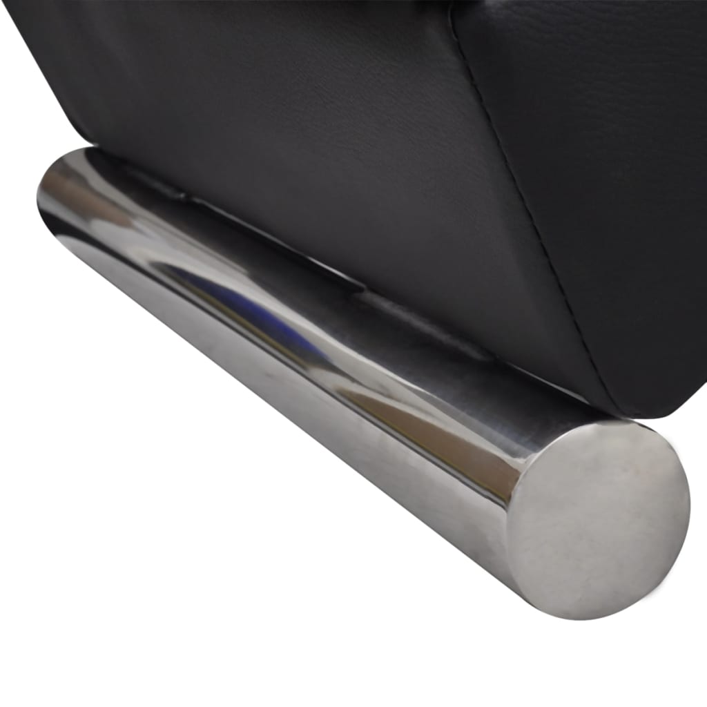 Σεζλόνγκ Μαύρη από Συνθετικό Δέρμα - PAKOBAZAAR