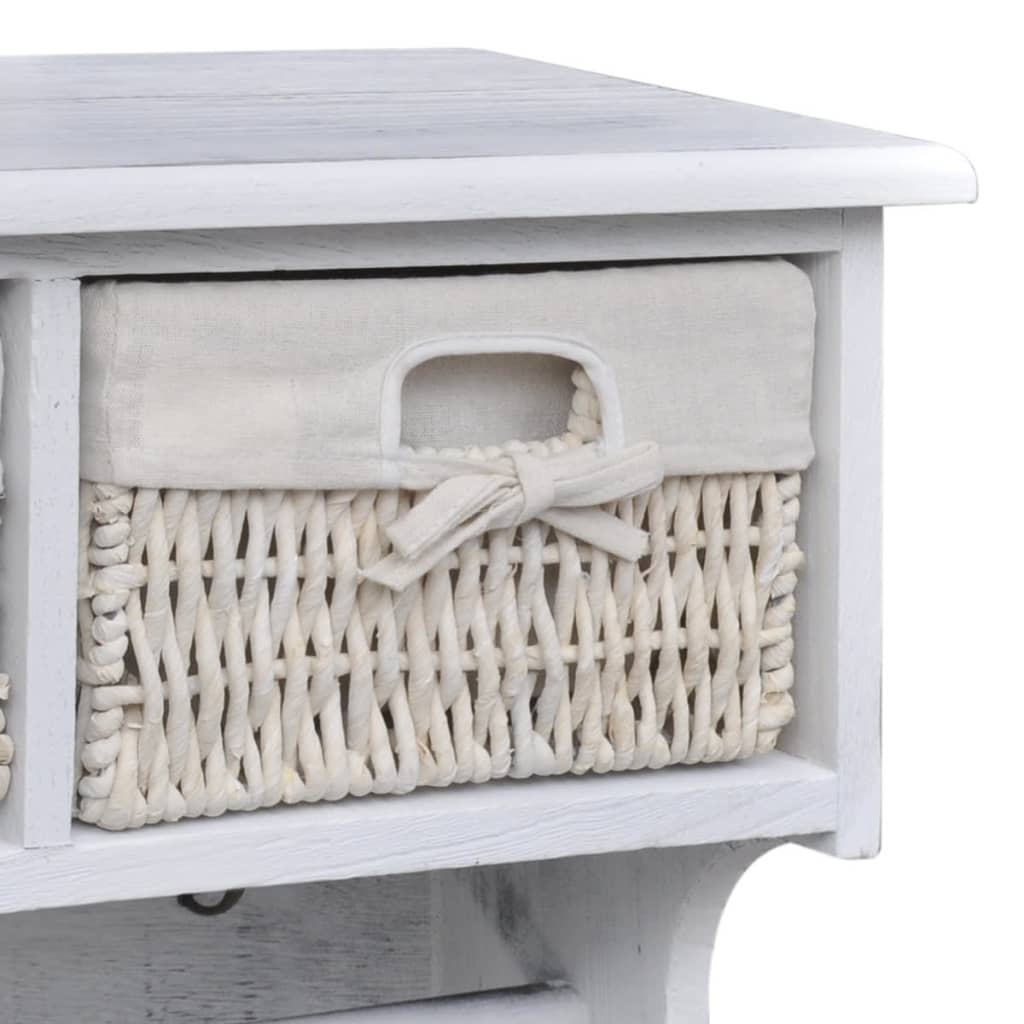 Ράφι Τοίχου Λευκό 60 x 23,5 x 33 εκ. από Ξύλο Παυλώνιας - PAKOBAZAAR