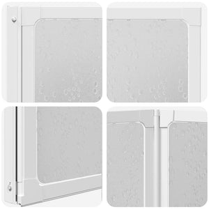 Πτυσσόμενο Διαχωριστικό Μπανιέρας 141 x 132 cm 3 Πάνελ - PAKOBAZAAR