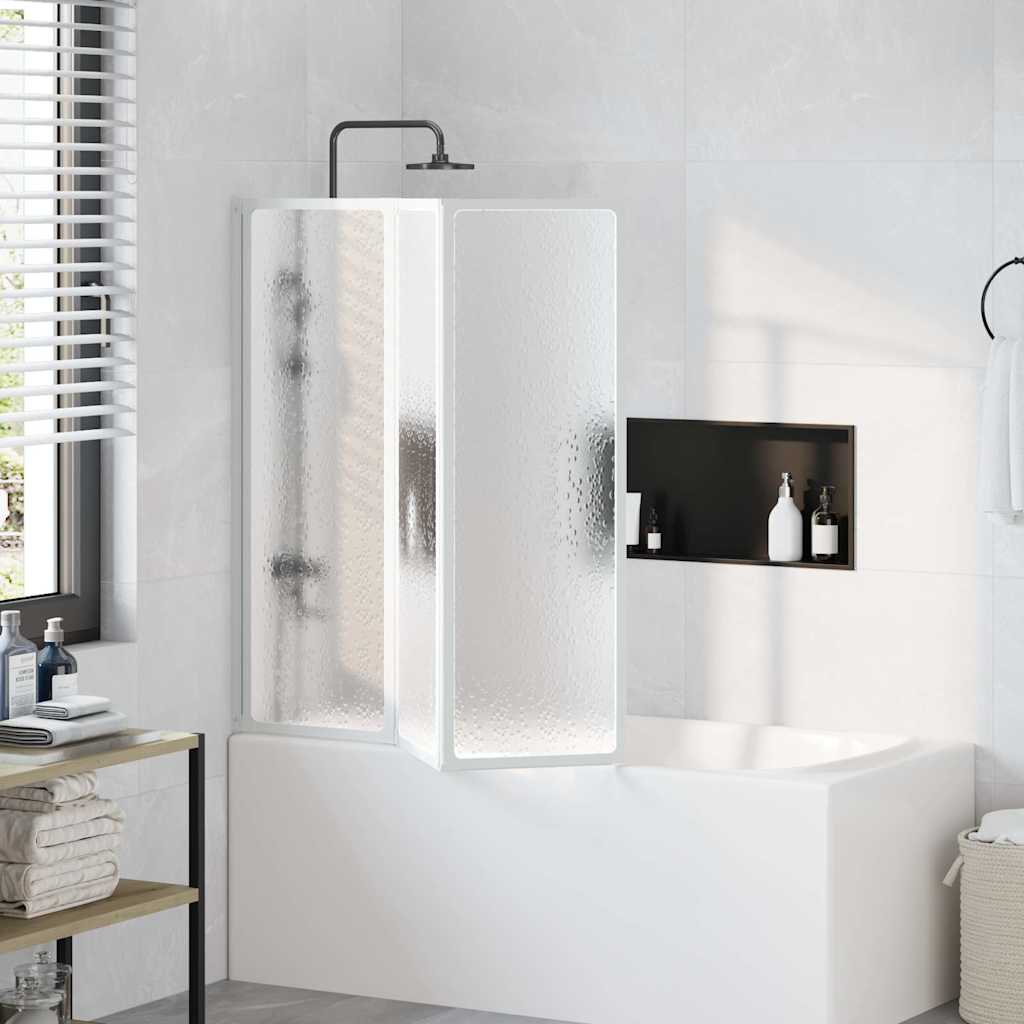 Πτυσσόμενο Διαχωριστικό Μπανιέρας 141 x 132 cm 3 Πάνελ - PAKOBAZAAR