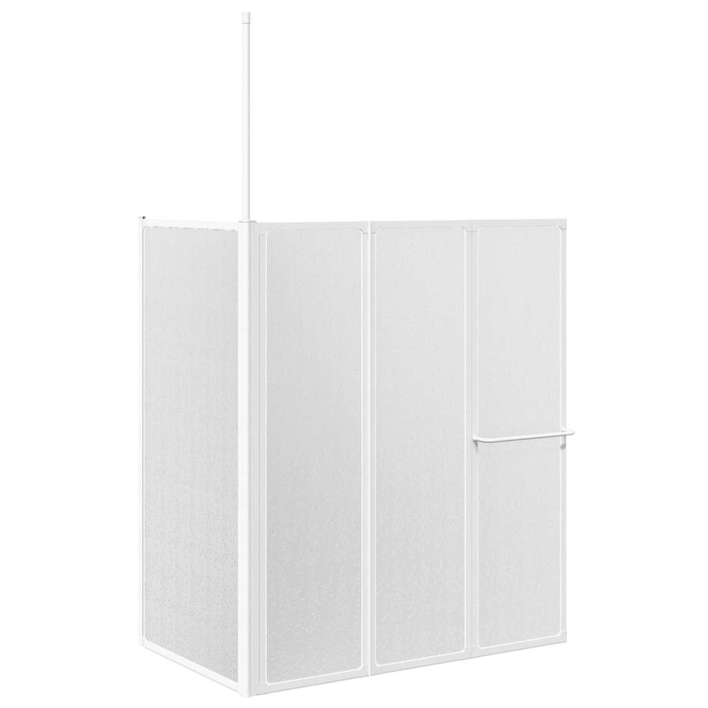 Διαχωριστικό Μπάνιου Επιτοίχιο Σχήμα L 70x120x137εκ 4 Πτυσσόμενα Πάνελ - PAKOBAZAAR