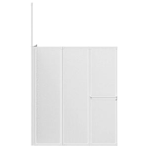Διαχωριστικό Μπάνιου Επιτοίχιο Σχήμα L 70x120x137εκ 4 Πτυσσόμενα Πάνελ - PAKOBAZAAR