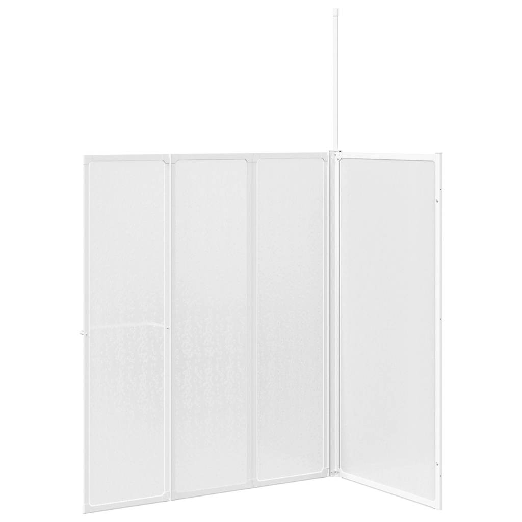 Διαχωριστικό Μπάνιου Επιτοίχιο Σχήμα L 70x120x137εκ 4 Πτυσσόμενα Πάνελ - PAKOBAZAAR