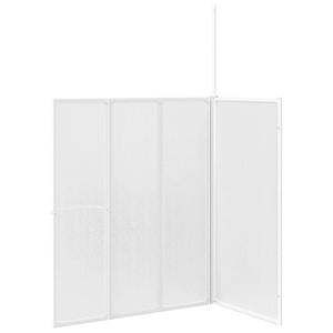 Διαχωριστικό Μπάνιου Επιτοίχιο Σχήμα L 70x120x137εκ 4 Πτυσσόμενα Πάνελ - PAKOBAZAAR