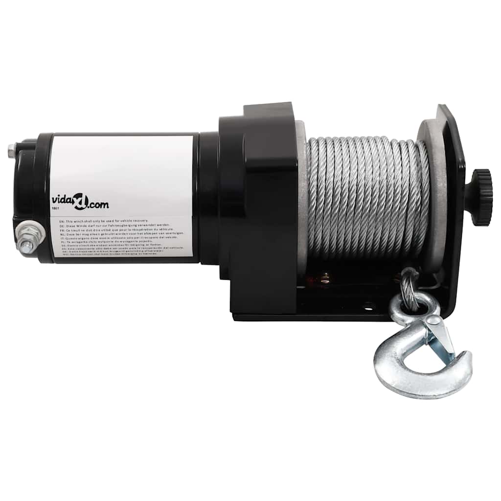 Ηλεκτρικό Βαρούλκο 12V 1360κ. με Κύλινδρο Ευθυγράμμισης Συρματόσχοινου - PAKOBAZAAR