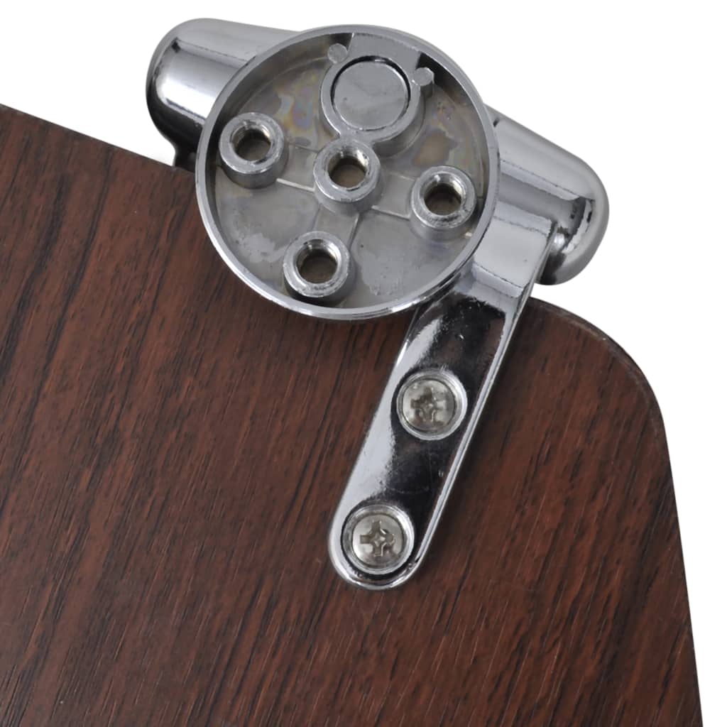 Κάλυμμα Λεκάνης με Soft Close Λιτό Σχέδιο Καφέ από MDF - PAKOBAZAAR