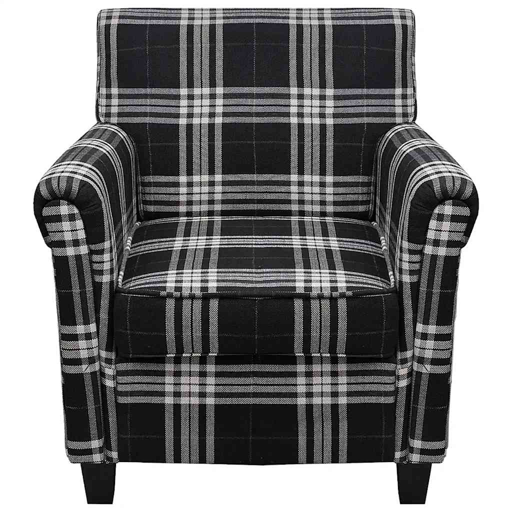 Πολυθρόνα με Μαξιλάρι Μαύρη Υφασμάτινη - PAKOBAZAAR