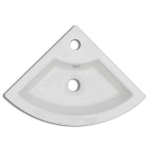 Νιπτήρας με Οπή Υπερχείλισης Λευκός 45 x 32 x 12,5 εκ. - PAKOBAZAAR