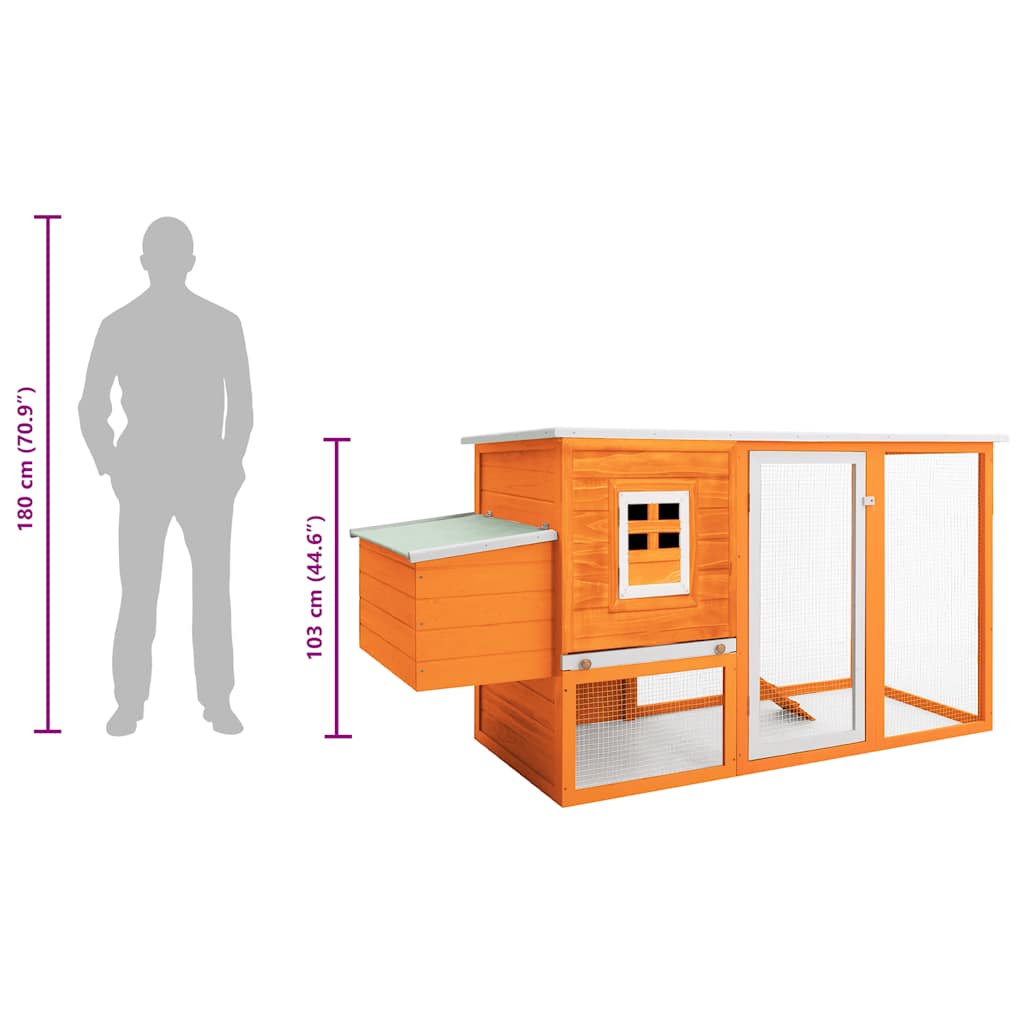 Κοτέτσι Εξωτερικού Χώρου με 1 Σημείο Συλλογής Αυγών Ξύλινο - PAKOBAZAAR