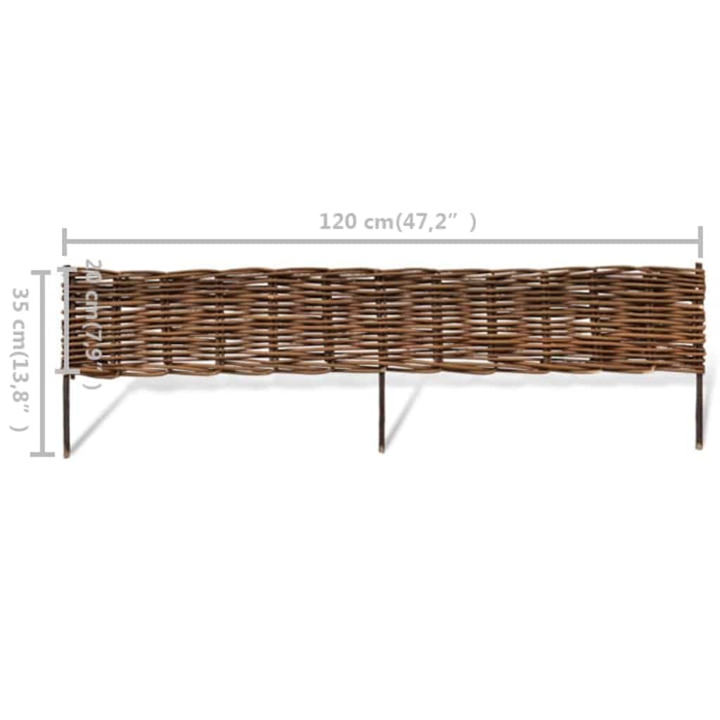 Περίφραξη Κήπου από Ιτιά 12 τμχ 120x35 cm Υψηλής Ποιότητας