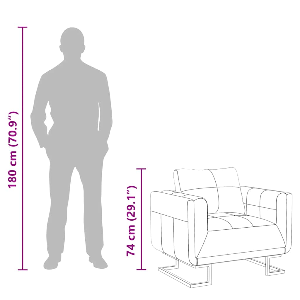 Πολυθρόνα Cube Λευκή από Συνθετικό Δέρμα με Πόδια Χρωμίου - PAKOBAZAAR