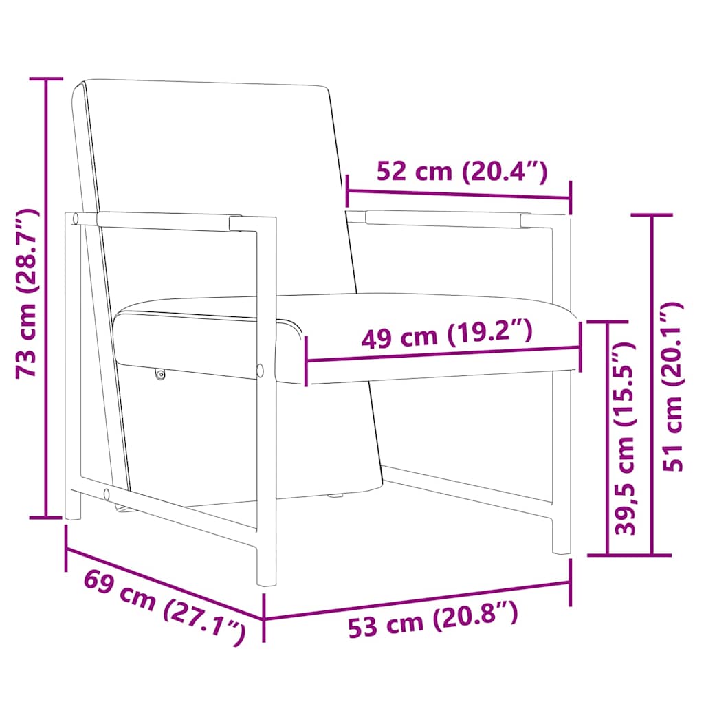 Πολυθρόνα Μαύρη από Συνθετικό Δέρμα με Πόδια Χρωμίου - PAKOBAZAAR
