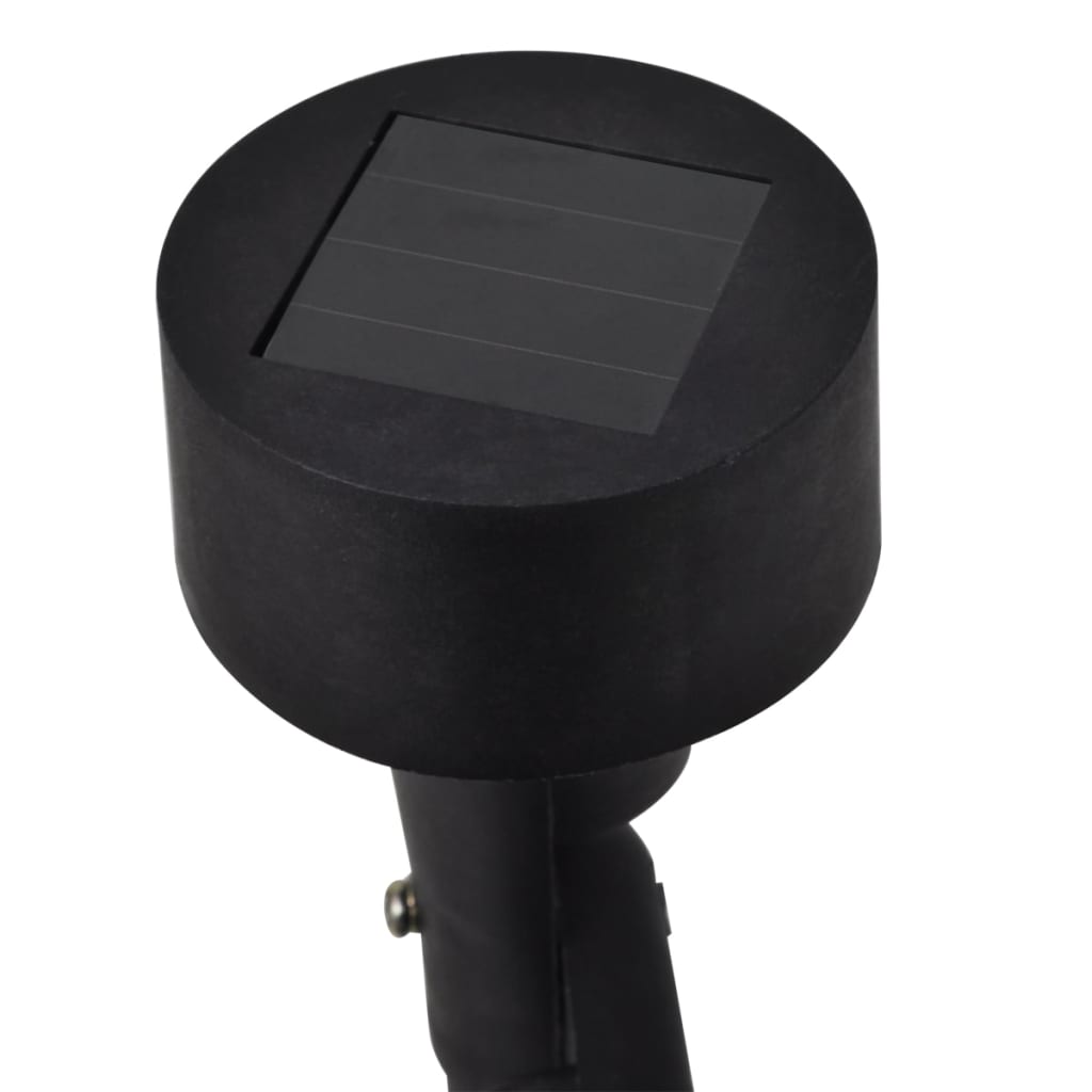 Outdoor Φωτιστικό Ηλιακό LED με Σποτάκια 12 Τεμ. Μαύρο - Pakobazaar