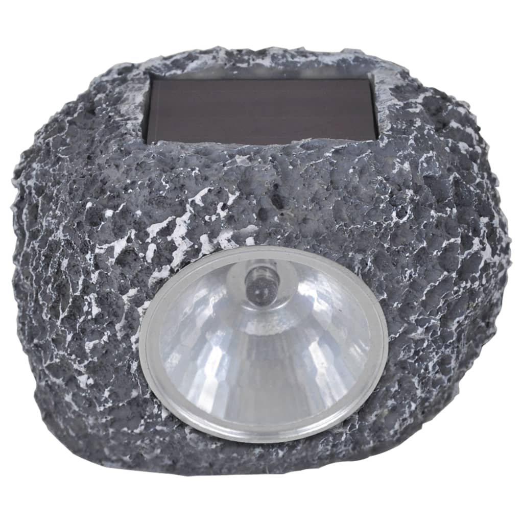 Outdoor Φωτιστικό Ηλιακό LED με Σποτάκια 12 Τεμ. Σχήμα Πέτρας - Pakobazaar