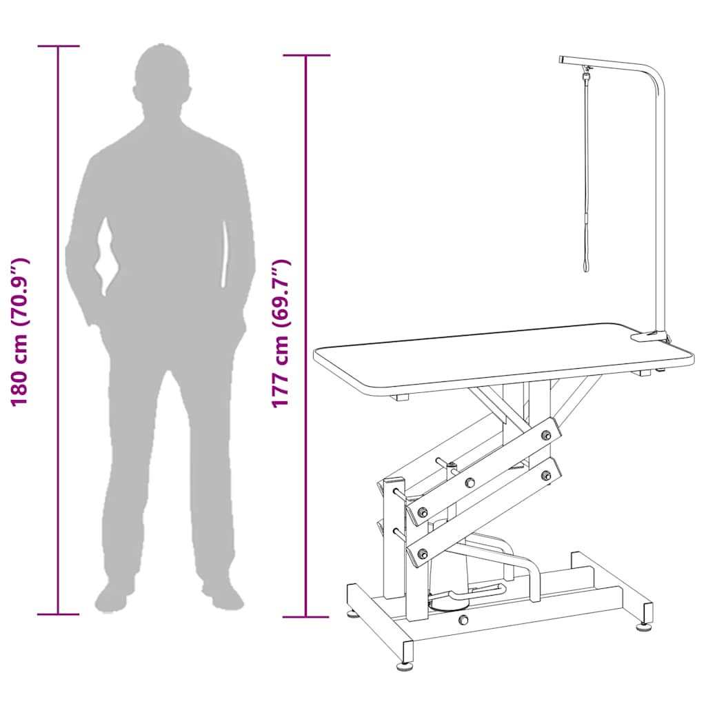 Τραπέζι Καλλωπισμού για Κατοικίδια Ρυθμιζόμενο Περιστρεφόμενο - PAKOBAZAAR