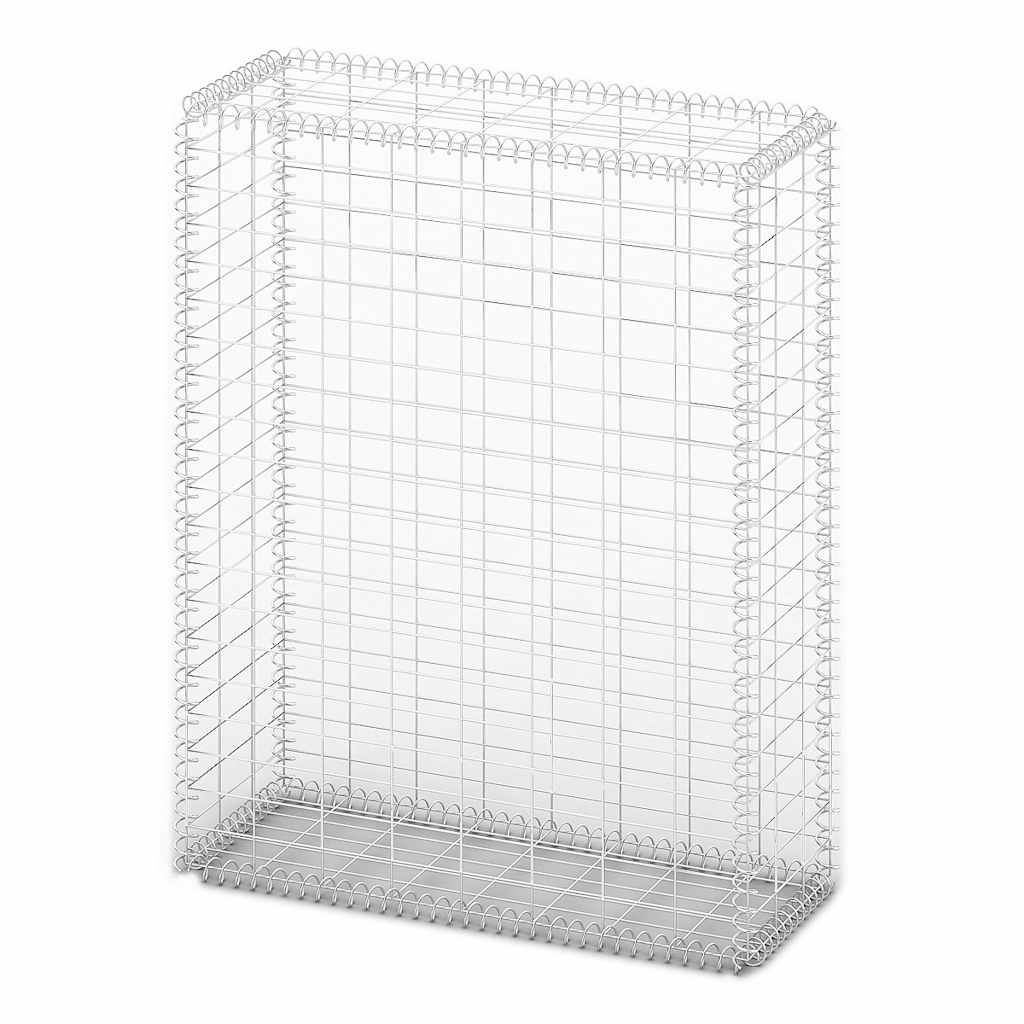 Συρματοκιβώτιο 100 x 80 x 30 εκ. Γαλβανισμένο Σύρμα με Καπάκια - PAKOBAZAAR