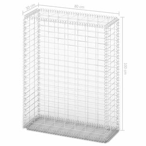 Συρματοκιβώτιο 100 x 80 x 30 εκ. Γαλβανισμένο Σύρμα με Καπάκια - PAKOBAZAAR