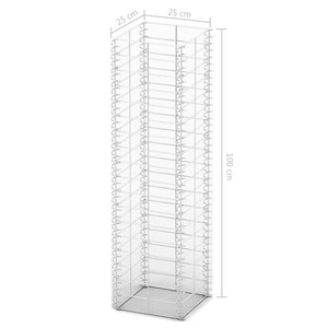 Συρματοκιβώτια Σετ 3 τεμ. 25 x 25 x 100 εκ. Γαλβανισμένο Σύρμα - PAKOBAZAAR