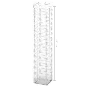 Συρματοκιβώτια Σετ 3 τεμ. 25 x 25 x 150 εκ. Γαλβανισμένο Σύρμα - PAKOBAZAAR