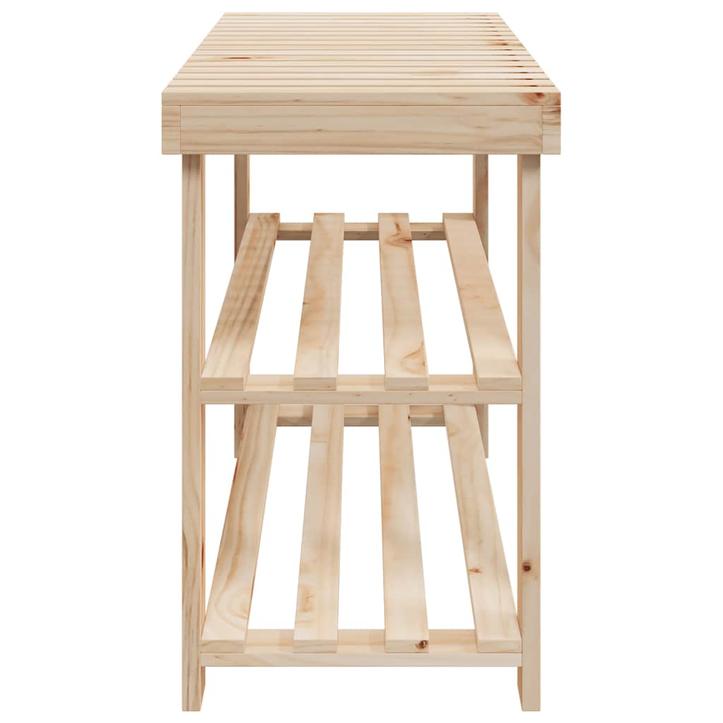 Ραφιέρα Παπουτσιών / Πάγκοι 2 σε 1 από Μασίφ Ξύλο Ελάτης - PAKOBAZAAR