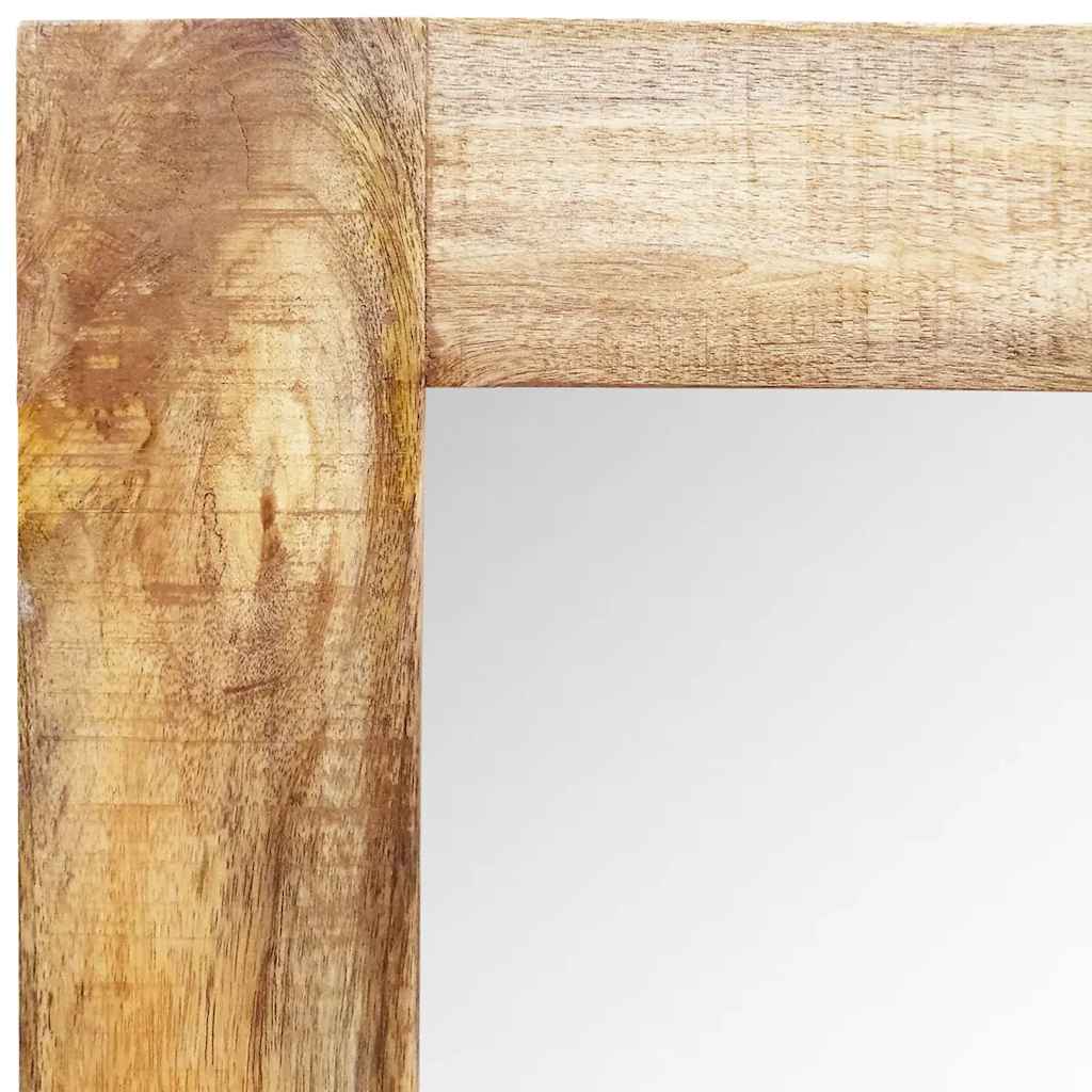 337248  Καθρέφτης Τοίχου 120 x 60 εκ. με Μασίφ Ξύλινο Πλαίσιο
