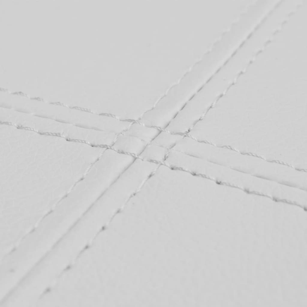 Ταμπουρέ από συνθετικό δέρμα υψηλής ποιότητας Λευκό - PAKOBAZAAR