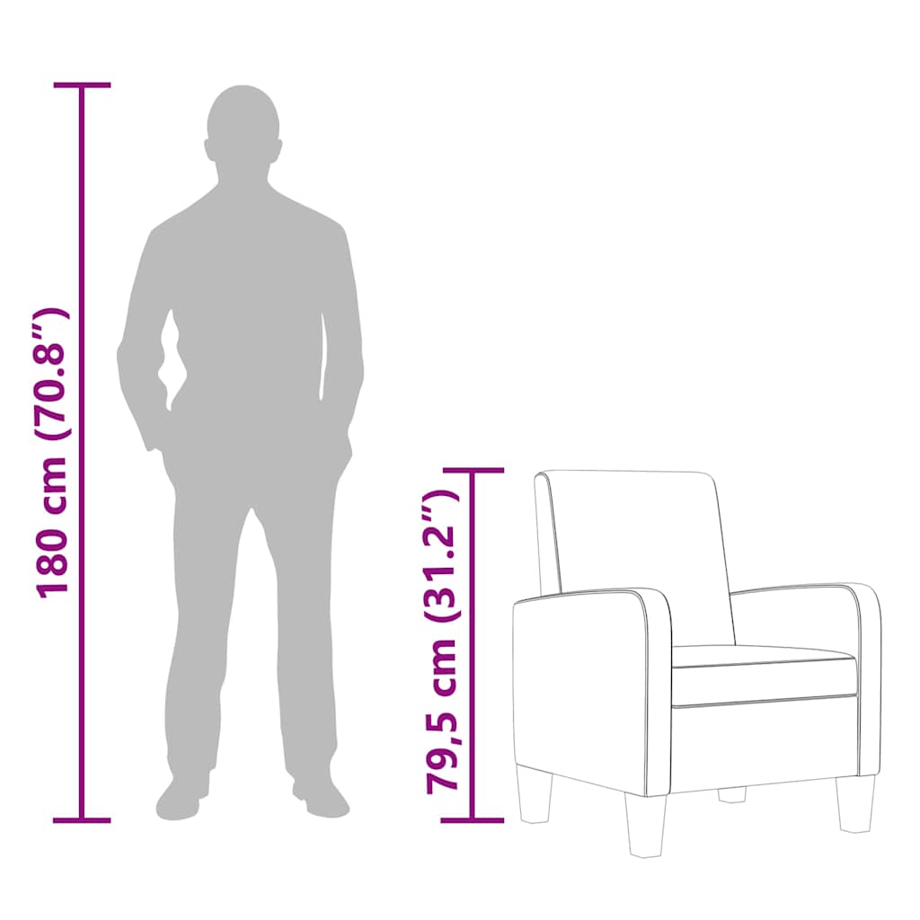 Πολυθρόνα Μαύρη από Συνθετικό Δέρμα - PAKOBAZAAR