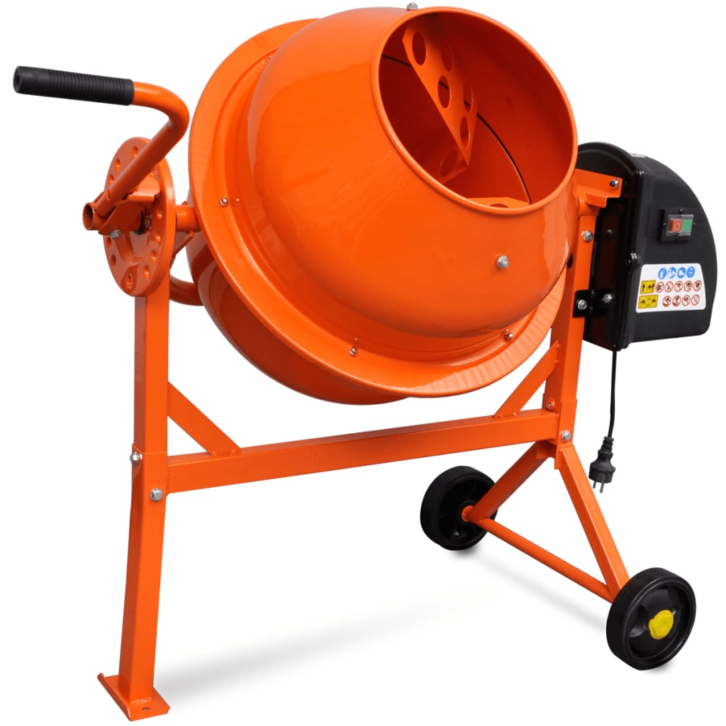 Ηλεκτρική μπετονιέρα από ατσάλι 63 L 220 W Πορτοκαλί - Pakobazaar