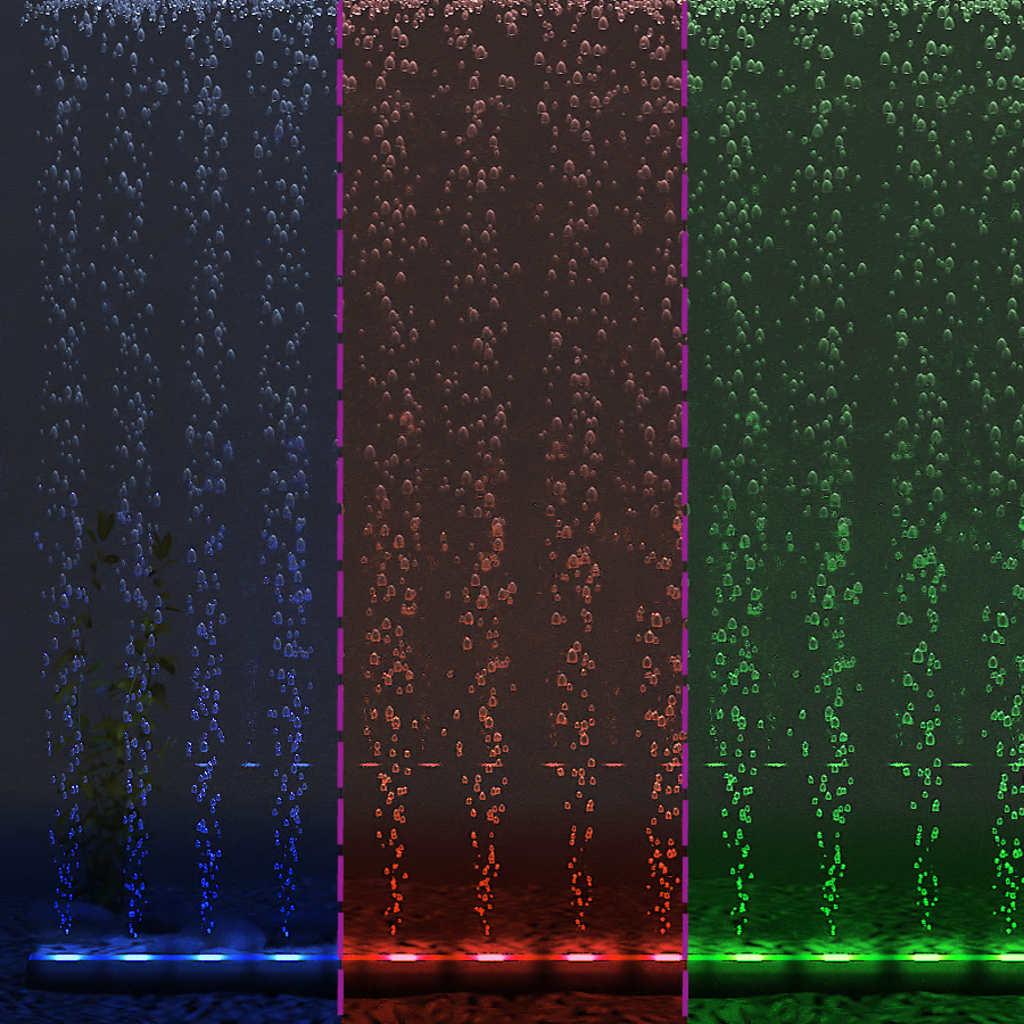 Λάμπα/Μπάρα Ενυδρείου LED RGB 48 εκ. με Φυσαλίδες - Pakobazaar