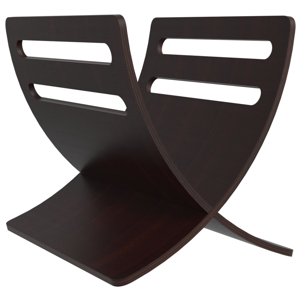 Θήκη Περιοδικών Επιδαπέδια Καφέ Ξύλινη - PAKOBAZAAR