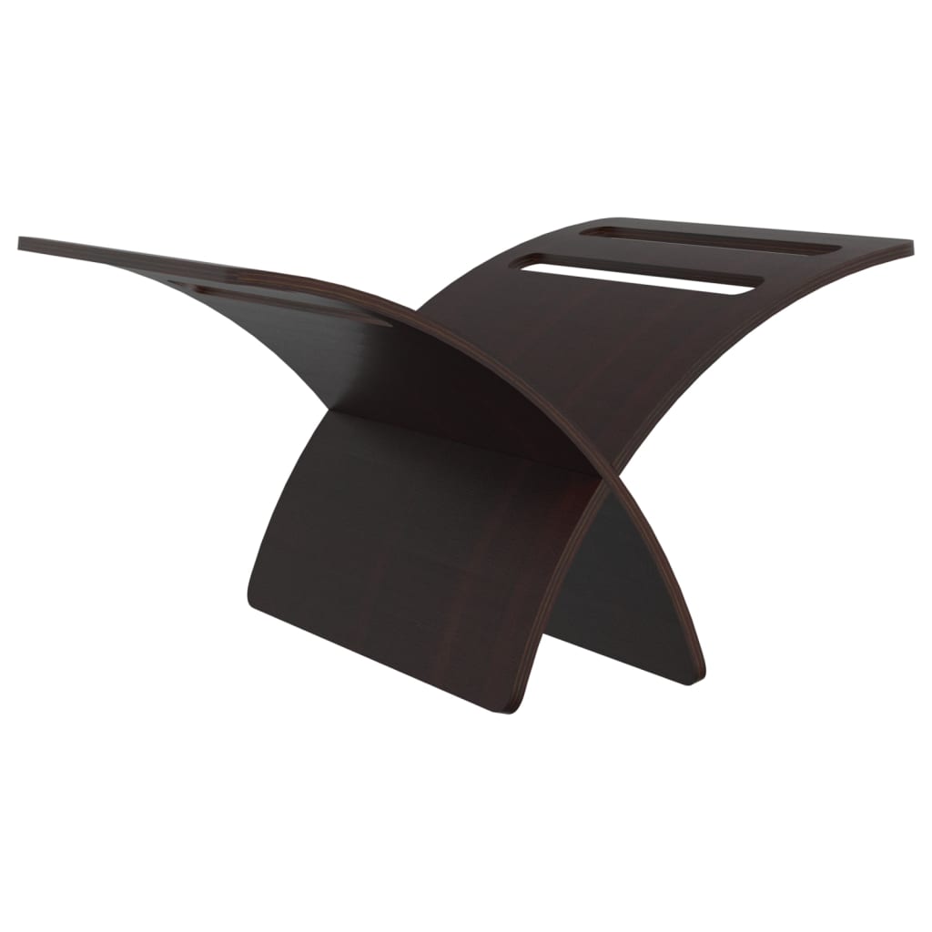 Θήκη Περιοδικών Επιδαπέδια Καφέ Ξύλινη - PAKOBAZAAR