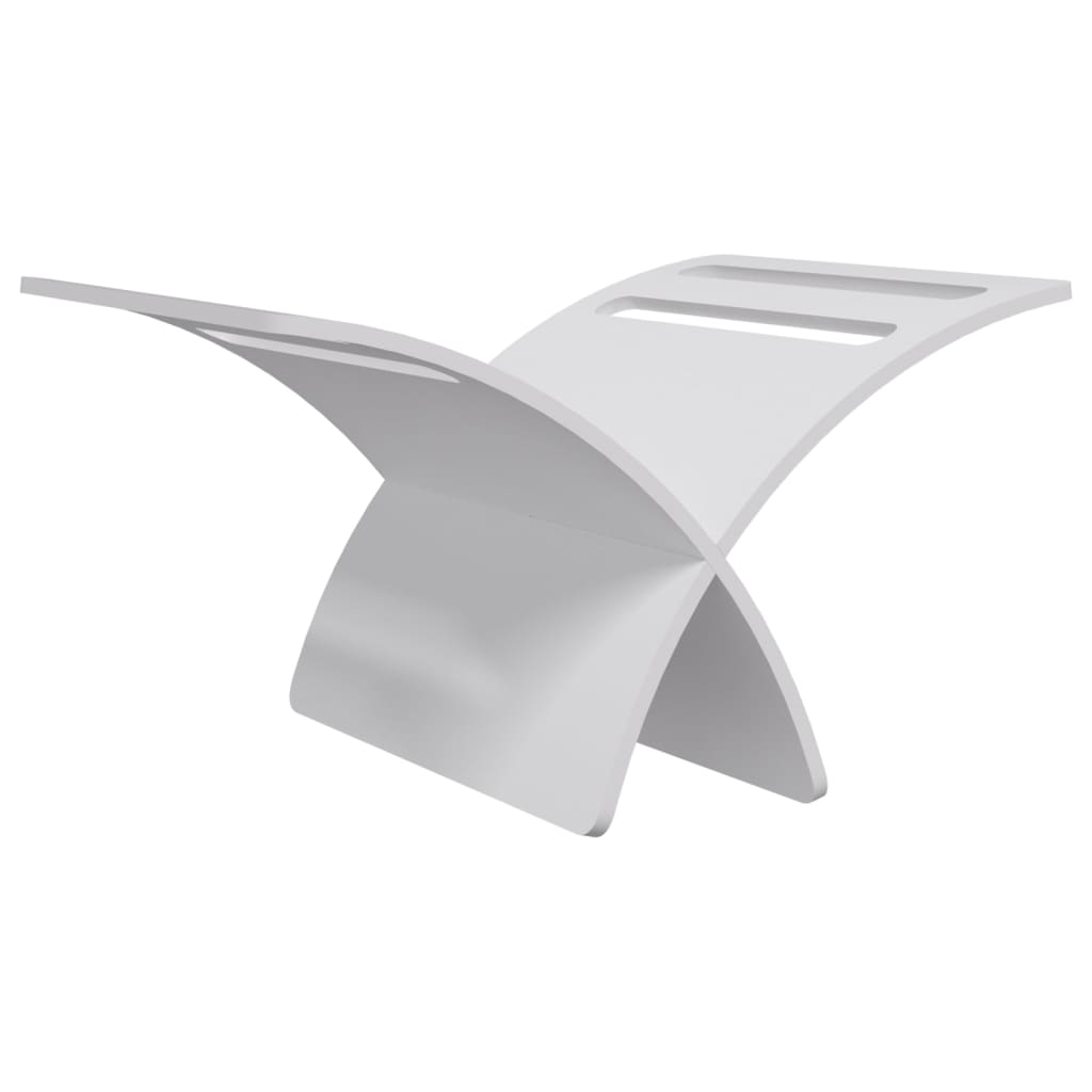 Θήκη Περιοδικών Επιδαπέδια Λευκή Ξύλινη - PAKOBAZAAR